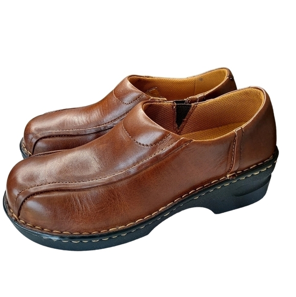 Eastland Tracie Womens Brown Leather Slip On Clog Shoe Size 10 Y2K 90 Academia - Picture 8 of 12